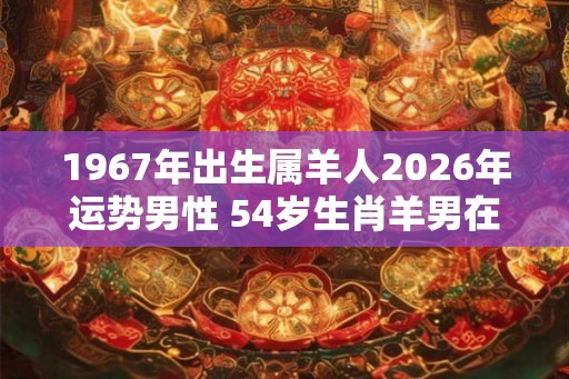 1967年出生属羊人2026年运势男性 54岁生肖羊男在2026年运气如何