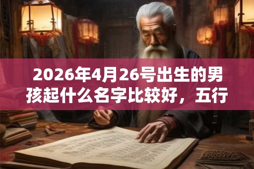 2026年4月26号出生的男孩起什么名字比较好，五行属什么