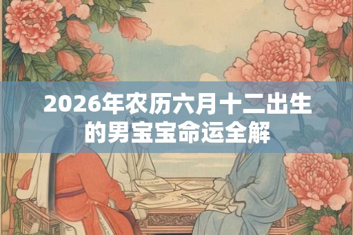 2026年农历六月十二出生的男宝宝命运全解