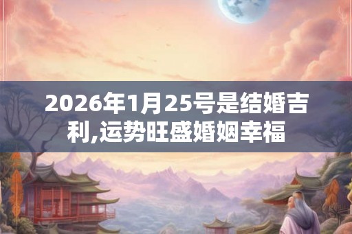 2026年1月25号是结婚吉利,运势旺盛婚姻幸福