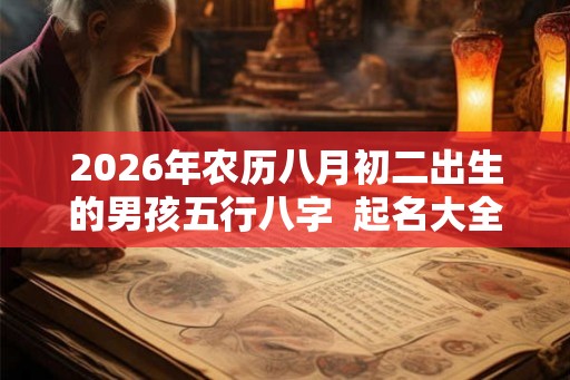 2026年农历八月初二出生的男孩五行八字  起名大全