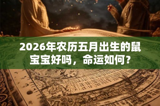2026年农历五月出生的鼠宝宝好吗，命运如何？