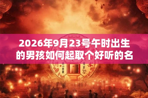 2026年9月23号午时出生的男孩如何起取个好听的名字和五行属性 2026年9月23号午时出生的男孩如何起取个好听的名字和五行属性