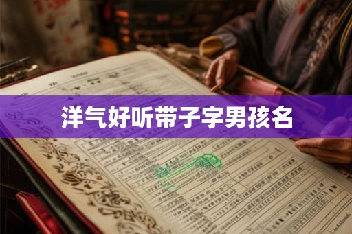 洋气好听带子字男孩名