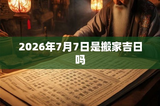2026年7月7日是搬家吉日吗