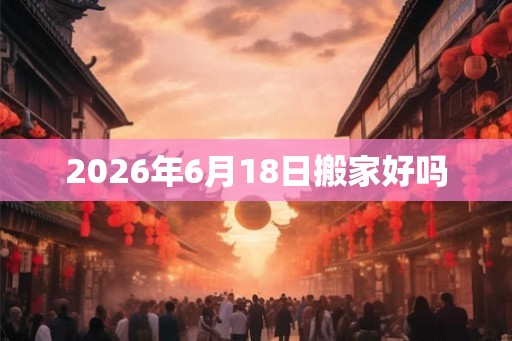 2026年6月18日搬家好吗