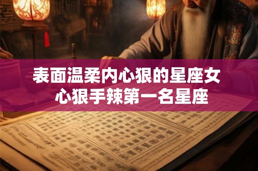 表面温柔内心狠的星座女  心狠手辣第一名星座