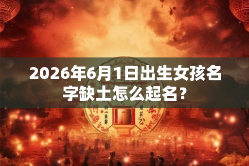 2026年6月1日出生女孩名字缺土怎么起名？