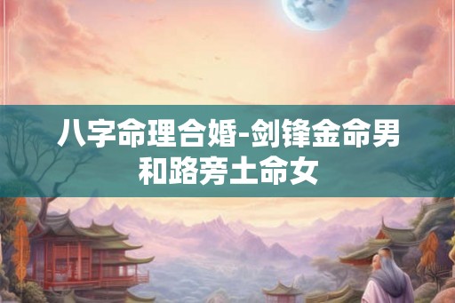 八字命理合婚-剑锋金命男和路旁土命女