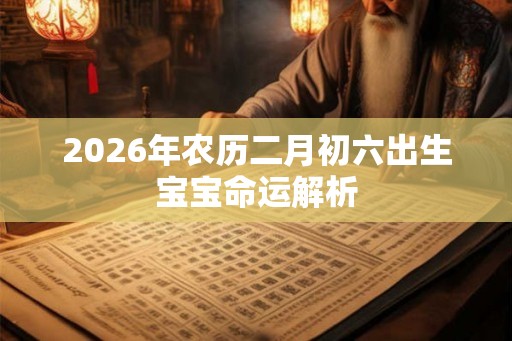 2026年农历二月初六出生宝宝命运解析 2026年农历二月初六出生宝宝命运解析