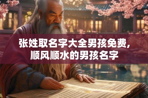 张姓取名字大全男孩免费,顺风顺水的男孩名字