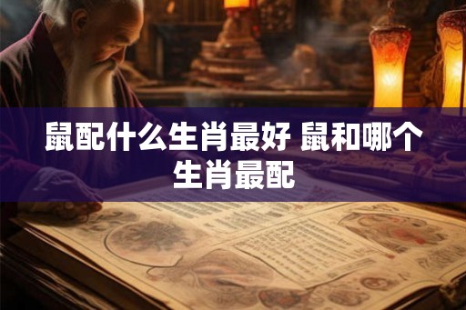 鼠配什么生肖最好 鼠和哪个生肖最配