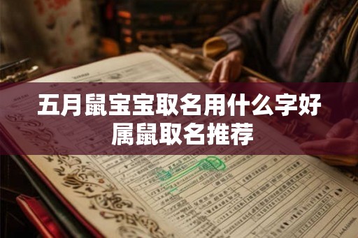 五月鼠宝宝取名用什么字好 属鼠取名推荐