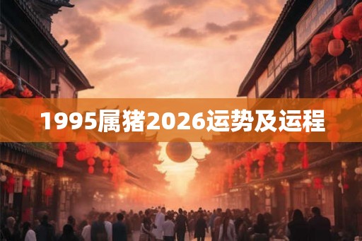 1995属猪2026运势及运程