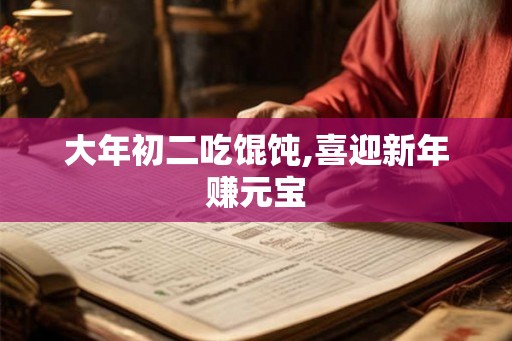大年初二吃馄饨,喜迎新年赚元宝