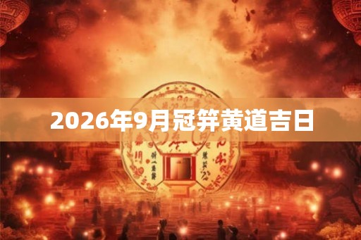 2026年9月冠笄黄道吉日