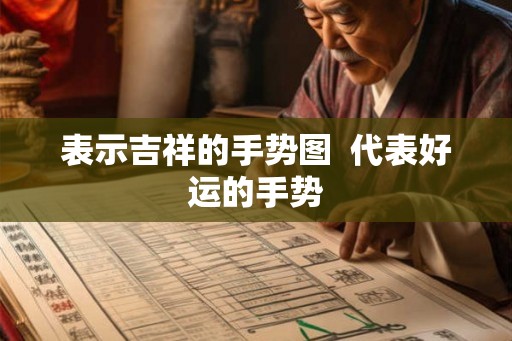 表示吉祥的手势图  代表好运的手势