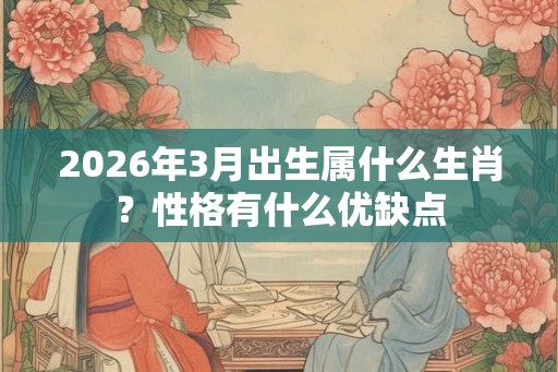 2026年3月出生属什么生肖?性格有什么优缺点 2026年3月出生属什么生肖?性格有什么优缺点