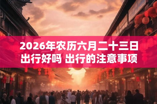 2026年农历六月二十三日出行好吗 出行的注意事项