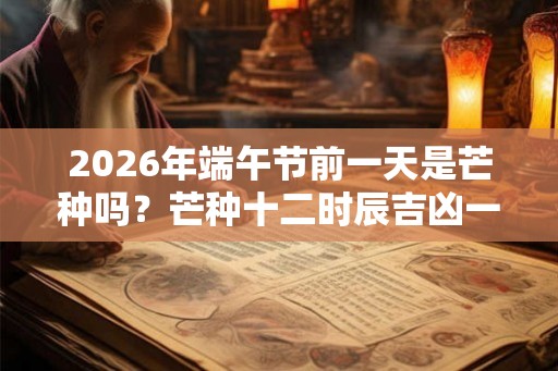 2026年端午节前一天是芒种吗？芒种十二时辰吉凶一览！