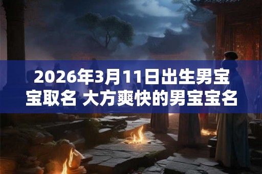 2026年3月11日出生男宝宝取名 大方爽快的男宝宝名字 2026年3月11日出生男宝宝取名 大方爽快的男宝宝名字
