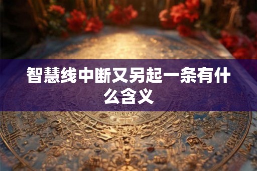 智慧线中断又另起一条有什么含义