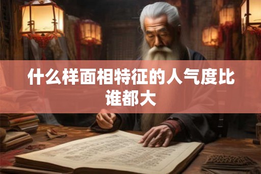 什么样面相特征的人气度比谁都大