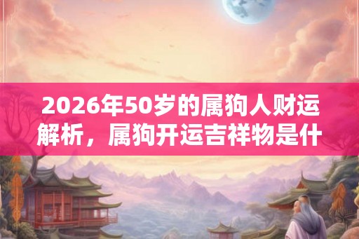 2026年50岁的属狗人财运解析，属狗开运吉祥物是什么？