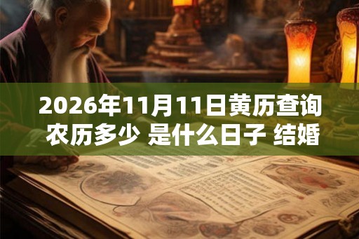 2026年11月11日黄历查询 农历多少 是什么日子 结婚吉时