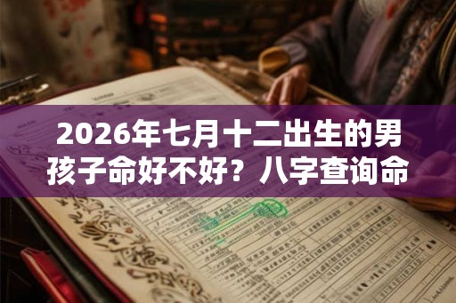 2026年七月十二出生的男孩子命好不好?八字查询命理 2026年七月十二出生的男孩子命好不好?八字查询命理