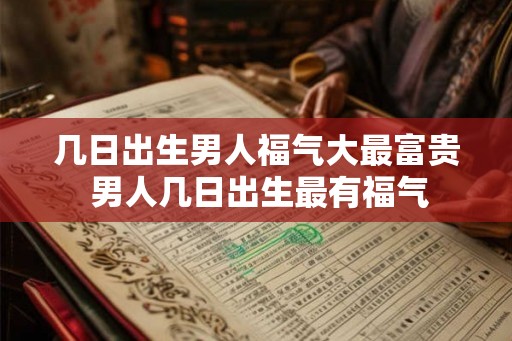 几日出生男人福气大最富贵 男人几日出生最有福气