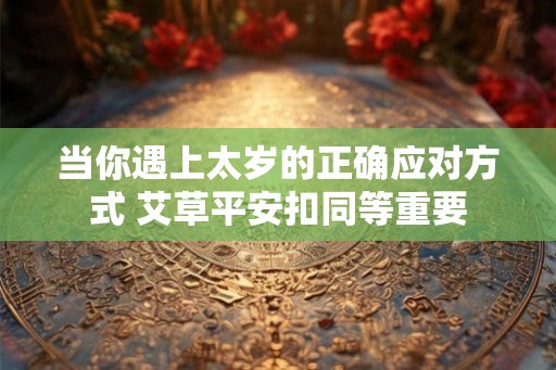 当你遇上太岁的正确应对方式 艾草平安扣同等重要