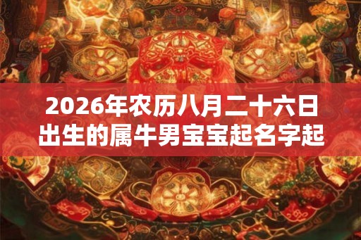2026年农历八月二十六日出生的属牛男宝宝起名字起什么比较好