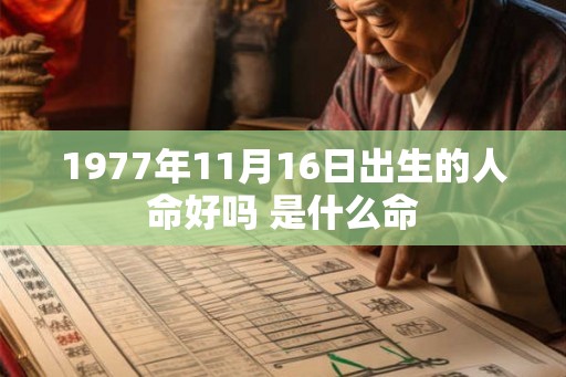 1977年11月16日出生的人命好吗 是什么命