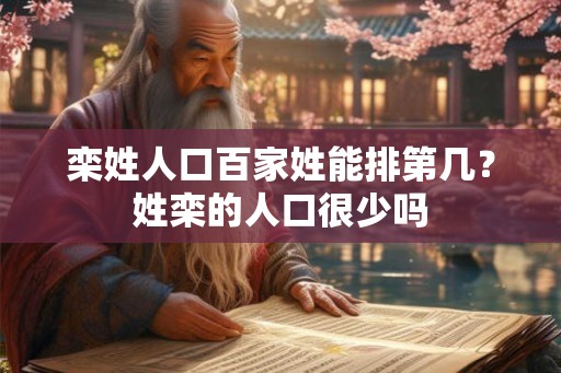 栾姓人口百家姓能排第几？姓栾的人口很少吗