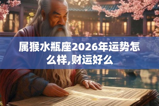 属猴水瓶座2026年运势怎么样,财运好么
