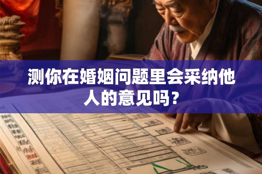测你在婚姻问题里会采纳他人的意见吗? 测你在婚姻问题里会采纳他人的意见吗?