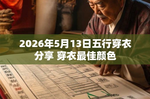 2026年5月13日五行穿衣分享 穿衣最佳颜色
