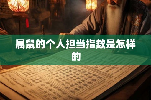 属鼠的个人担当指数是怎样的