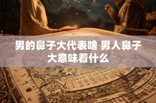 男的鼻子大代表啥 男人鼻子大意味着什么