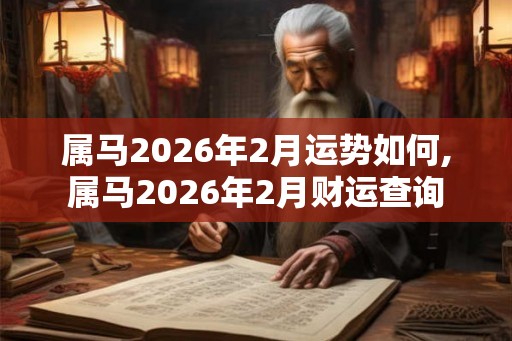 属马2026年2月运势如何,属马2026年2月财运查询