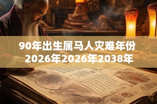90年出生属马人灾难年份 2026年2026年2038年