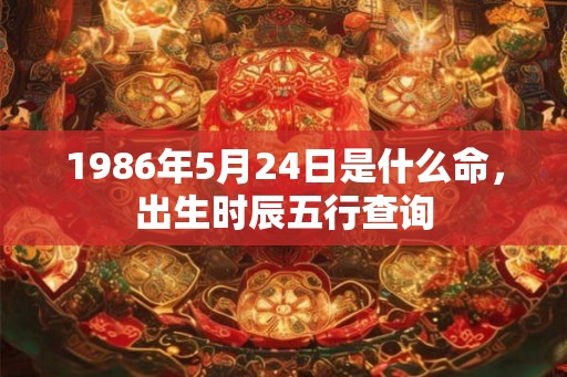 1986年5月24日是什么命，出生时辰五行查询