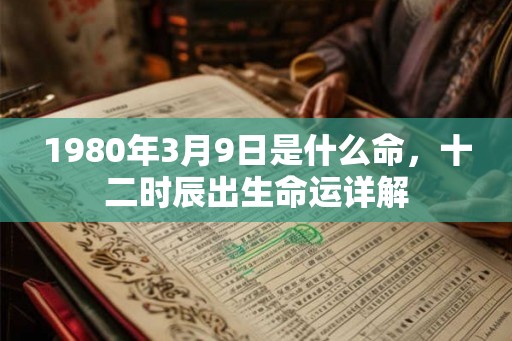 1980年3月9日是什么命，十二时辰出生命运详解