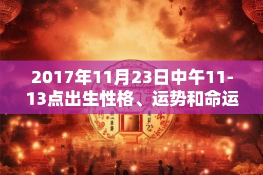 2017年11月23日中午11-13点出生性格、运势和命运