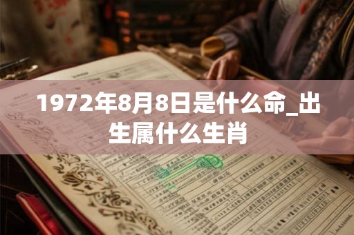 1972年8月8日是什么命_出生属什么生肖
