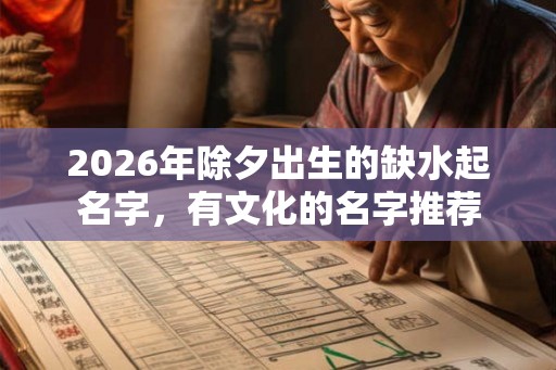 2026年除夕出生的缺水起名字，有文化的名字推荐