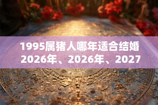 1995属猪人哪年适合结婚 2026年、2026年、2027年