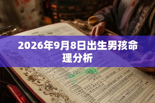 2026年9月8日出生男孩命理分析