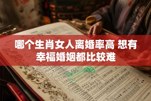 哪个生肖女人离婚率高 想有幸福婚姻都比较难